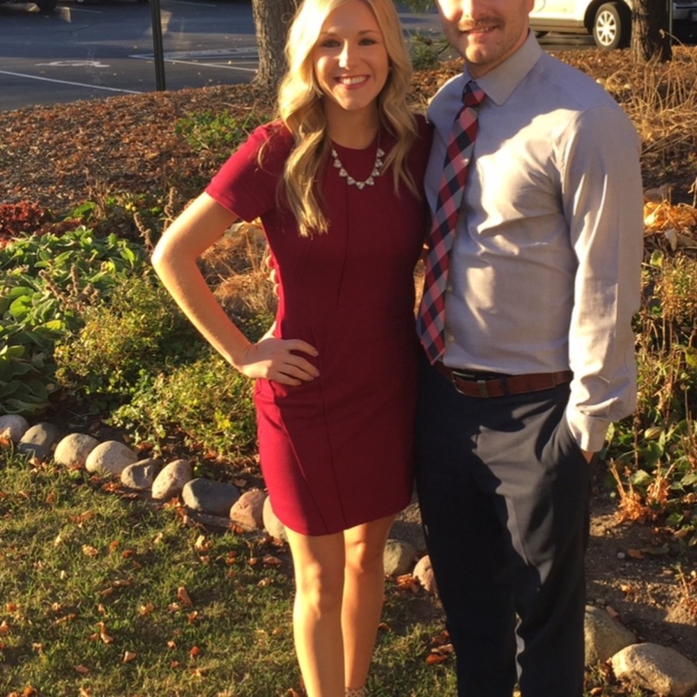 Burgundy dress